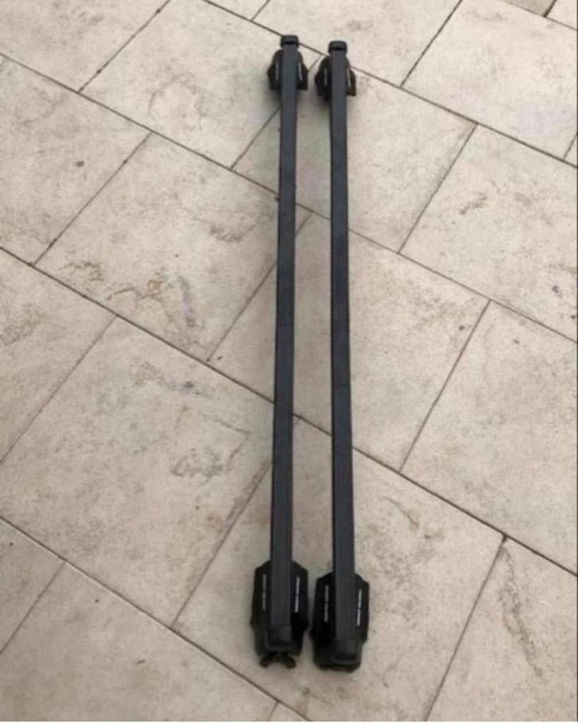 Dakdragerset van MONT BLANC voor auto's met dakrails i.z.g.s, Auto diversen, Dakdragers, Ophalen of Verzenden, Zo goed als nieuw