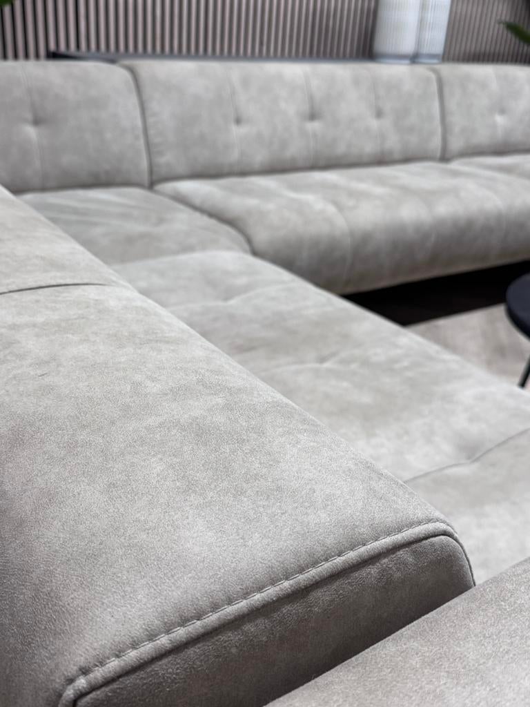 ZGAN Zitmaxx Gabanna U-Bank Microleer - Beige - 320 x 255, Huis en Inrichting, Banken | Bankstellen, -, -, Hoekbank, 300 cm of meer