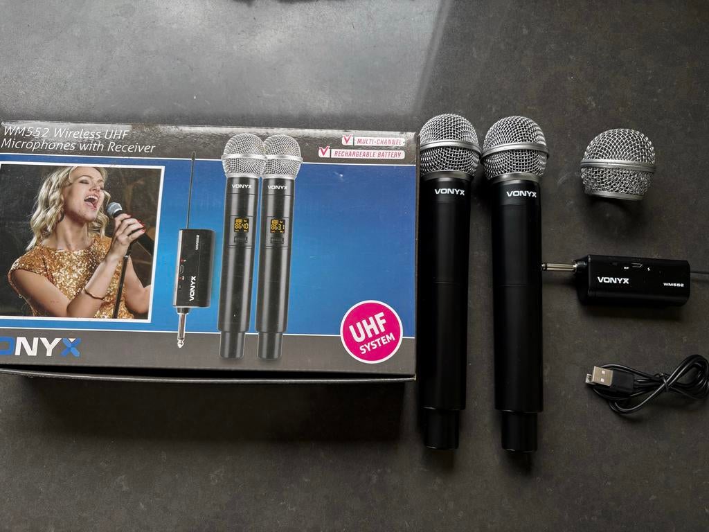 Nieuwe Vonyx WM552 Draadloze UHF Microfoon Set, Muziek en Instrumenten, Microfoons, Ophalen of Verzenden, Nieuw, Zangmicrofoon