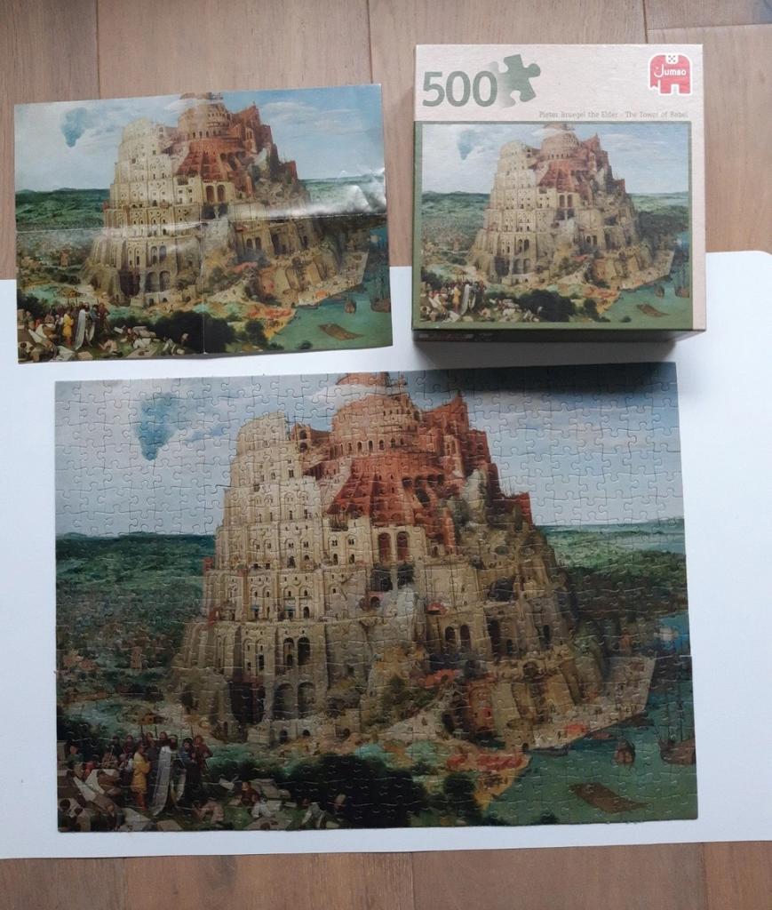 Bruegel Toren van Babel - 500 stukjes Jumbo, Verzenden, 500 t/m 1500 stukjes, Gebruikt, Legpuzzel