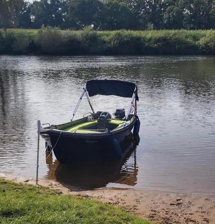 Leuke sloep met 9.9 pk Suzuki buitenboordmotor, Ophalen, Gebruikt, Tot 10 pk, 3 tot 6 meter