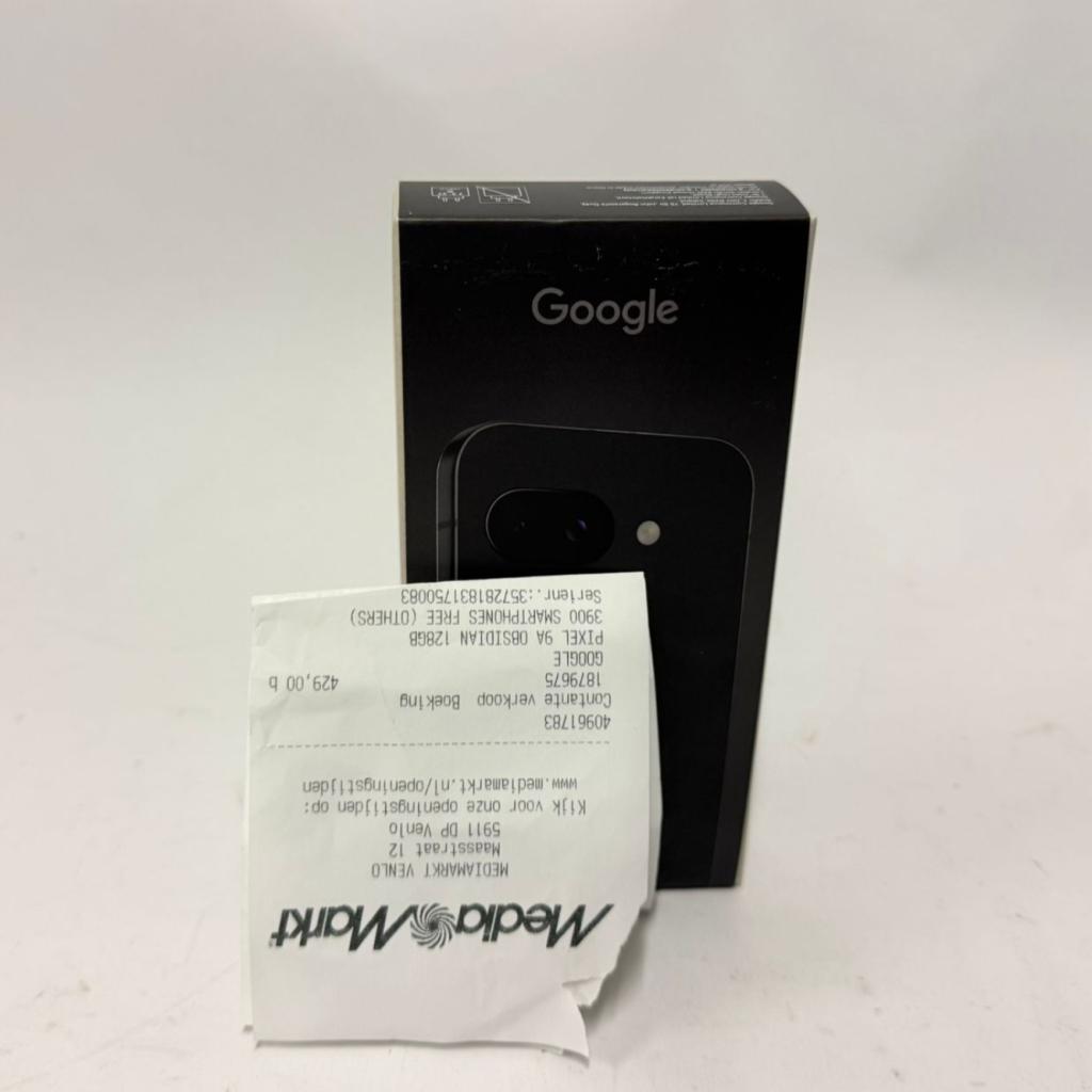 Google Pixel 9a 128GB Black | Nieuw, Google, Nieuw, Press@google.com, 1600 Amphitheatre Parkway
Mountain View, CA 94043
USA
