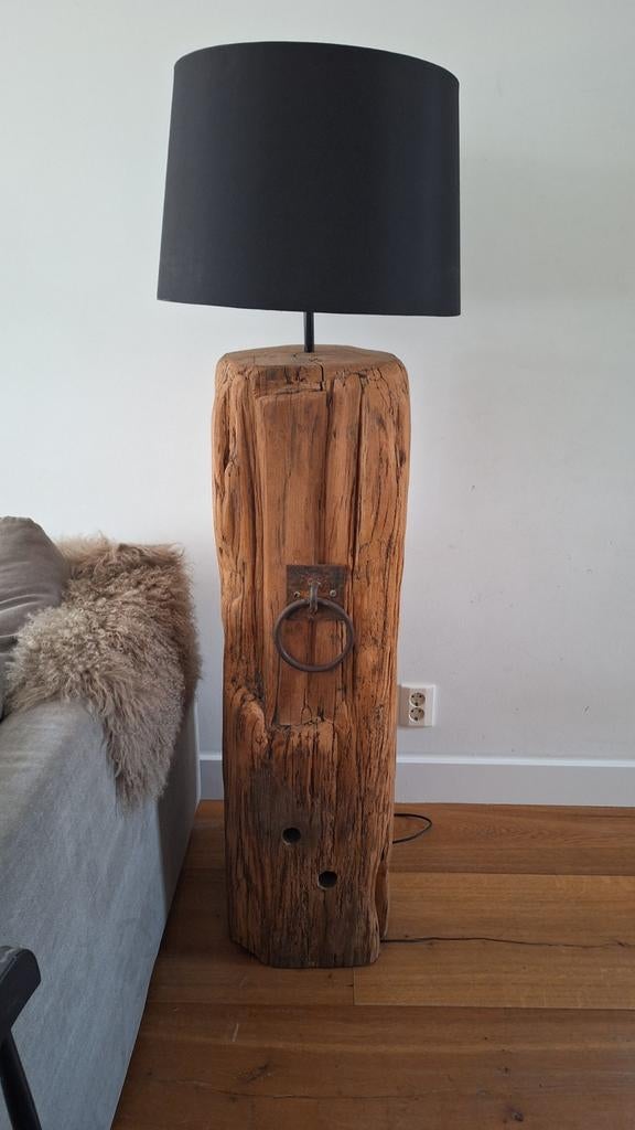 Meerpaal / boomstam lamp, Huis en Inrichting, Ophalen of Verzenden, Minder dan 100 cm