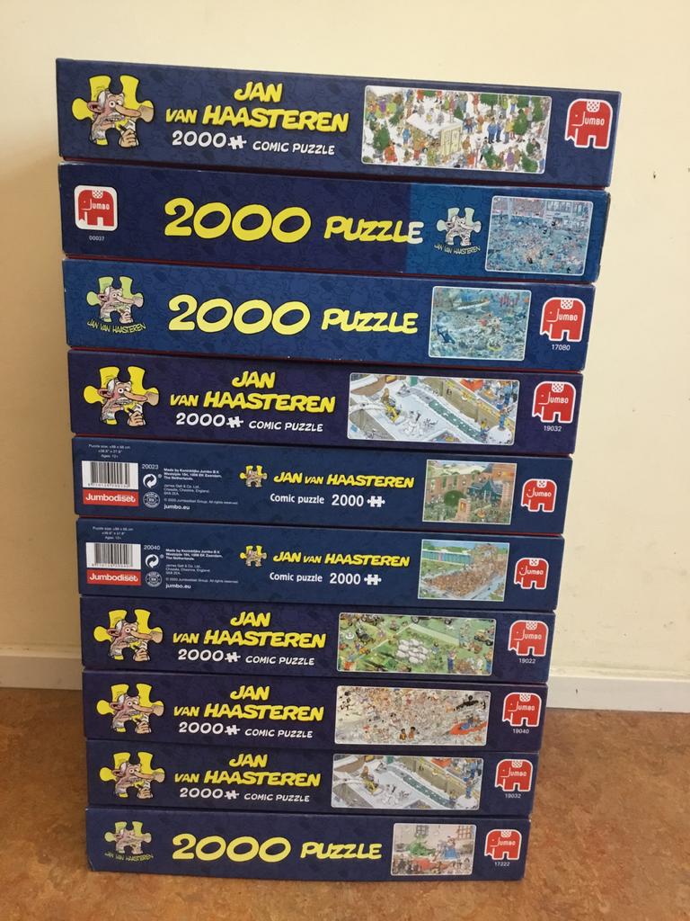 Jan van Haasteren puzzels 2000 stukjes - ZGAN, Ophalen of Verzenden, Meer dan 1500 stukjes, Zo goed als nieuw, Legpuzzel