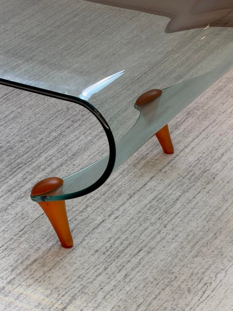 Fiam Italia ‘Tango’ salontafel, Ophalen, 50 tot 100 cm, Glas, Minder dan 50 cm