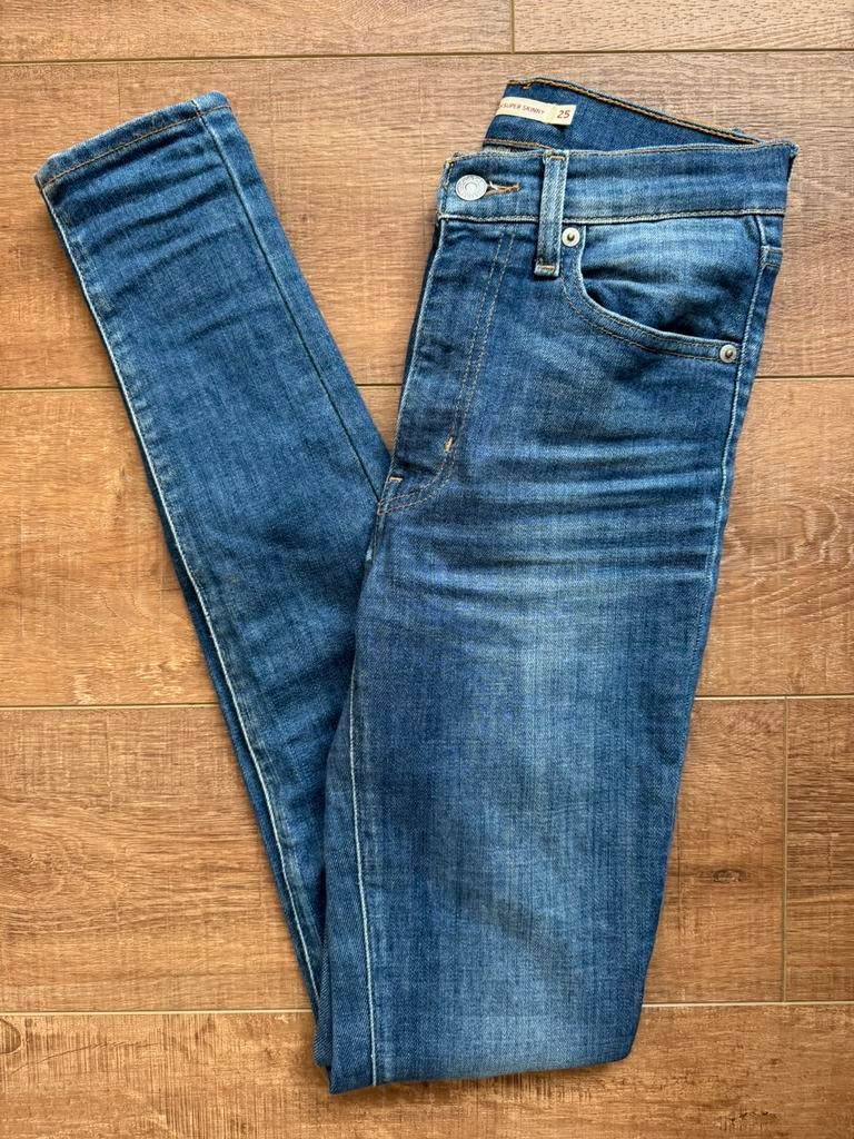 Schitterende Levi’s Mile High Super Skinny W25L32, Ophalen of Verzenden, Zo goed als nieuw, Blauw, W27 (confectie 34) of kleiner