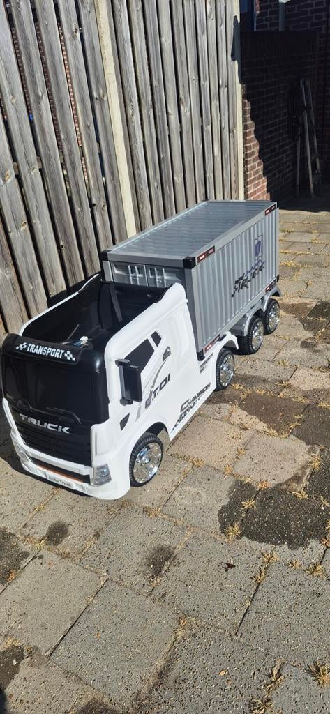Elektrische kinder vrachtwagen met aanhanger, Ophalen, Gebruikt