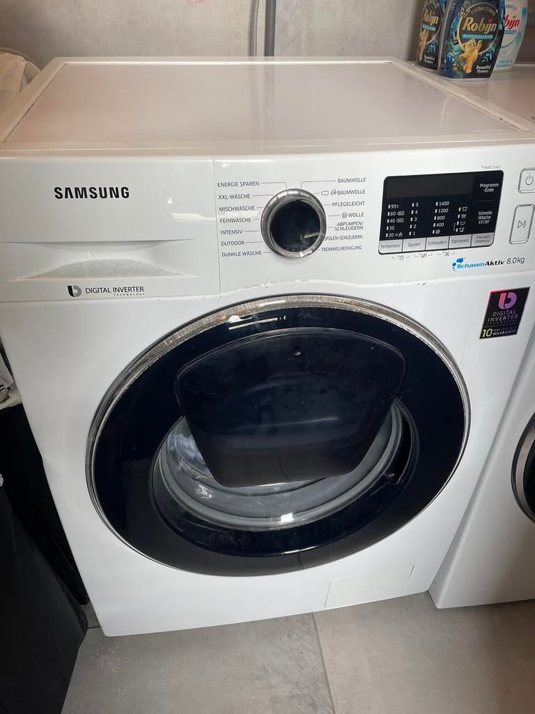 Samsung wasmachine 8KG 1400 toeren werkt goed, Witgoed en Apparatuur, Wasmachines, Gebruikt, Voorlader, 6 tot 8 kg, 85 tot 90 cm