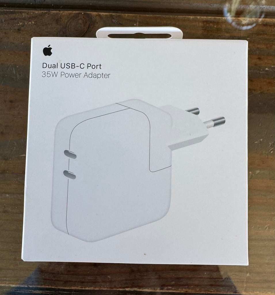 Apple Lichtnetadapter van 35 W met twee USB‑C-poorten, Adapter, Nieuw, Ophalen of Verzenden, Adapter