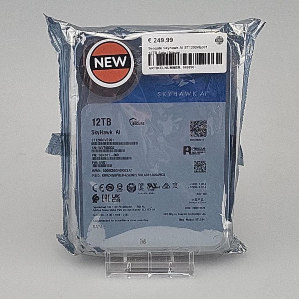 Seagate Skyhawk AI ST1200VE001 12TB Sata | Nieuw, Computers en Software, Desktop Pc's, Seagate, Nieuw, Support@seagate.com, 47488 Kato Road
Fremont, CA 94538
United States
