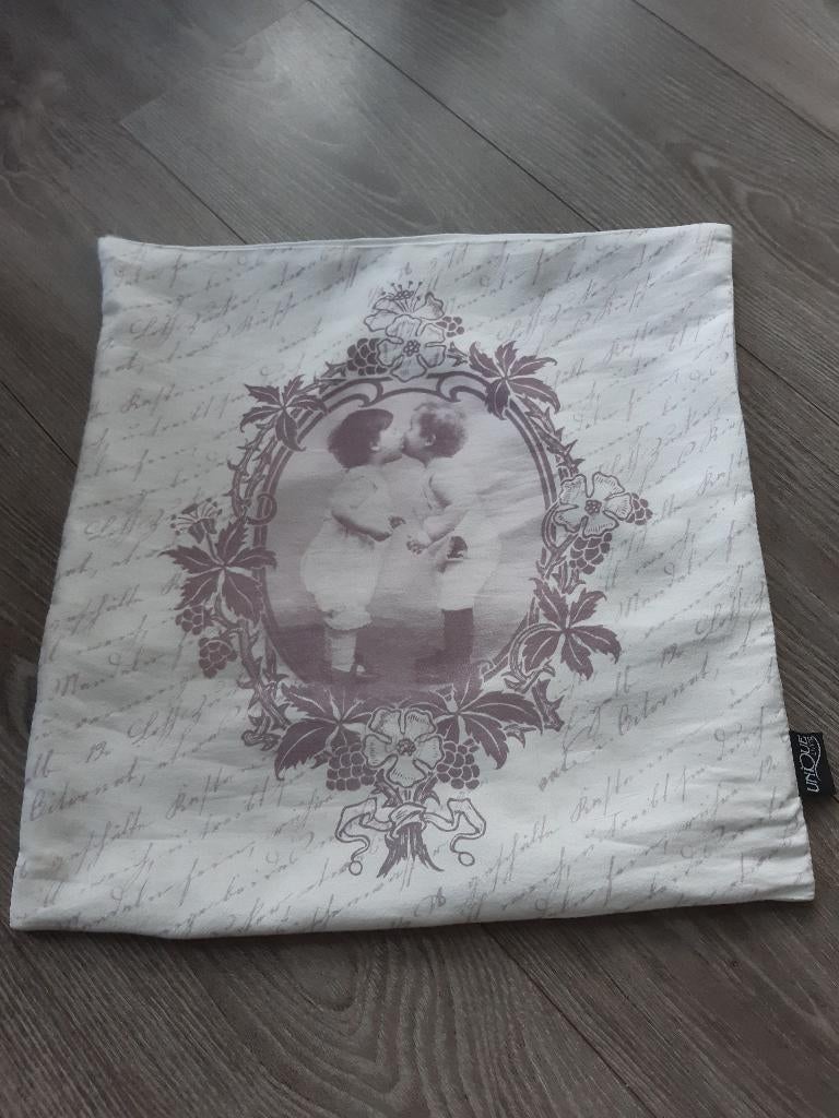 Kussenhoes Unique Living, Ophalen of Verzenden, Zo goed als nieuw, Wit, Vierkant