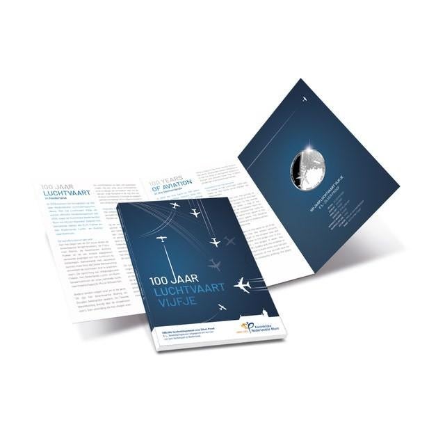 100 Jaar Luchtvaart Vijfje 2019 Zilver Proof, Ophalen of Verzenden, Euro's, Zilver