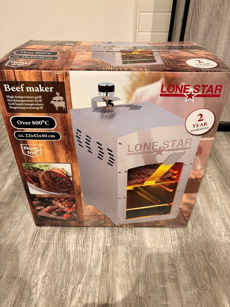 Lone Star Beef Maker - Hogetemperatuur Grill, Ophalen, Nieuw