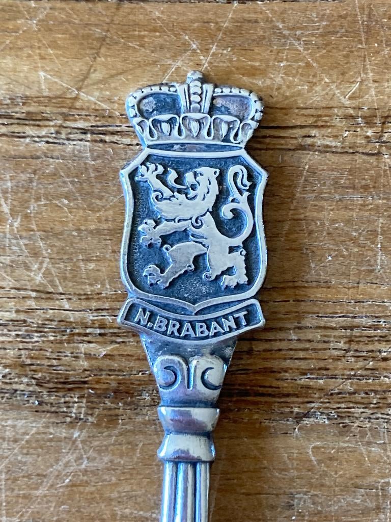 Vintage Zilfa Pleet theelepel Provincie Noord-Brabant, Ophalen of Verzenden