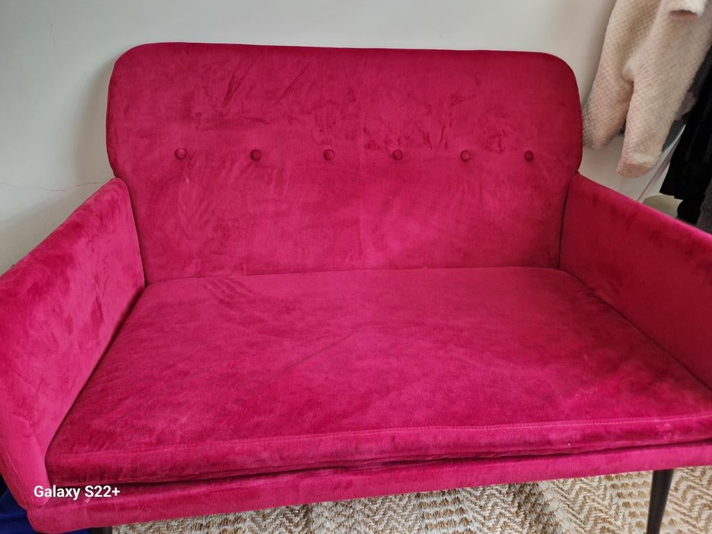 Mooie bankje, Huis en Inrichting, Ophalen of Verzenden, Zo goed als nieuw, Tweepersoons, Minder dan 150 cm