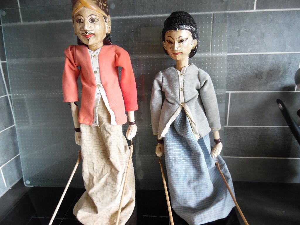 tKA 2 ORIGINELE WAJANG POPPEN, Antiek en Kunst, Ophalen of Verzenden