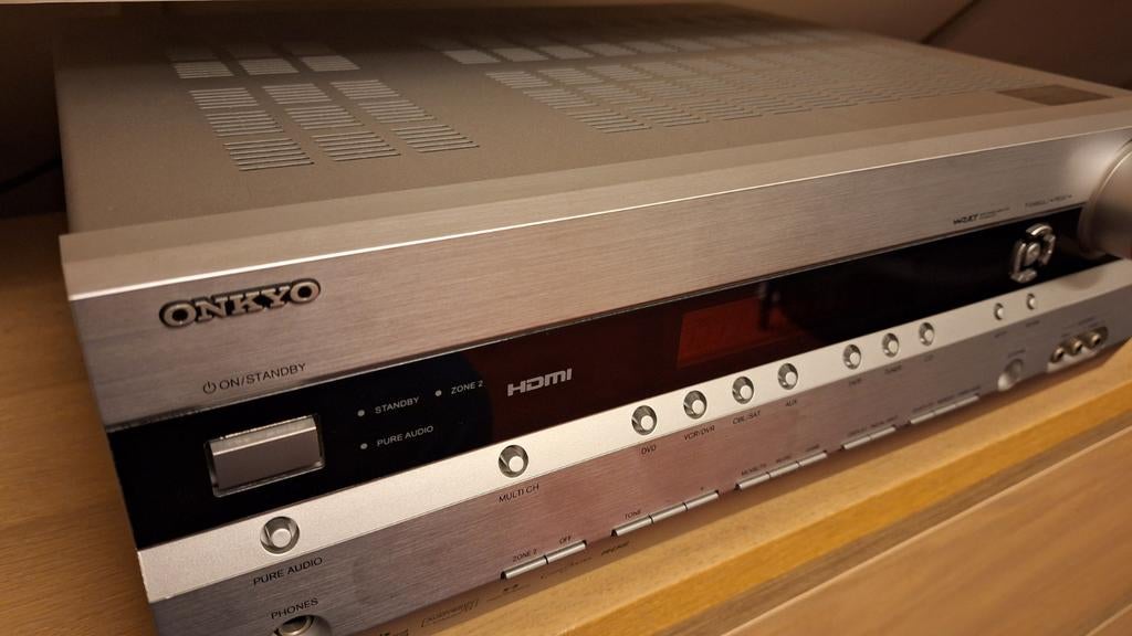 Onkyo TX-SR506 7.1-kanaals AV-receiver - Zilver, Ophalen, Gebruikt, 60 tot 120 watt, Onkyo