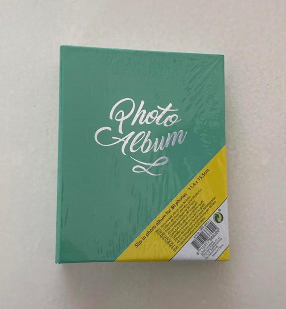 Nieuw: insteek fotoalbum voor 80foto's. Afmeting:11,4x15,5cm, Ophalen of Verzenden, Nieuw, Fotoalbum