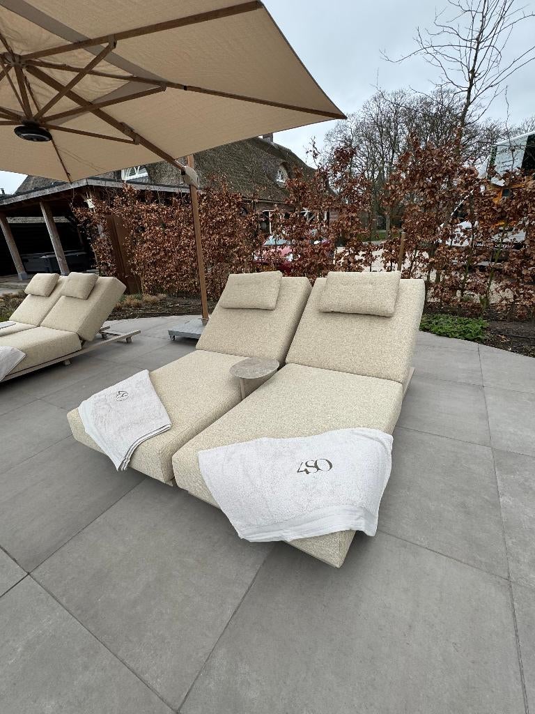 4 seasons outdoor ligbed Latte Daybed Verstelbaar Ligbedden, Tuin en Terras, Ligbedden, Ophalen of Verzenden, Nieuw, Aluminium