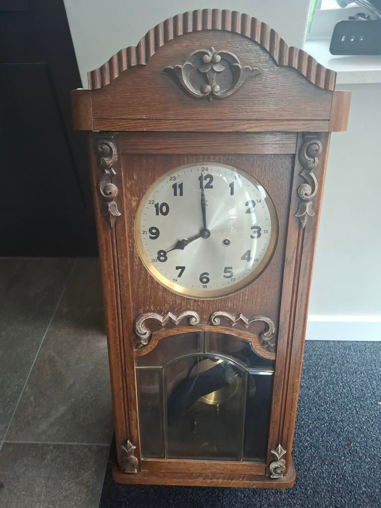 Schitterende antieke regulateur klok, Antiek en Kunst, Antiek | Klokken, Ophalen of Verzenden