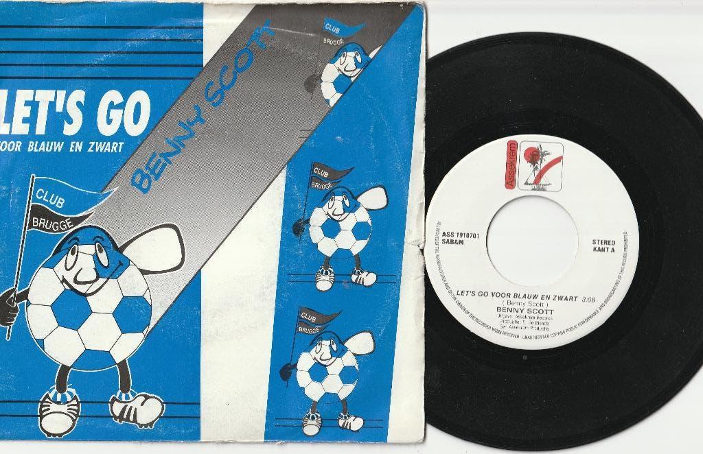 Club BRUGGE- Let's Go voor blauw en zwart vinyl single, Verzamelen, Sportartikelen en Voetbal, Ophalen, Gebruikt, Buitenlandse clubs