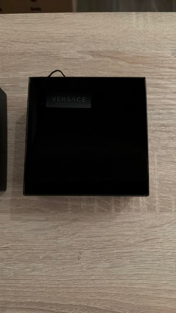 Mooie Versace armband voor heren, Verzenden, Zo goed als nieuw, Zwart, Zilver