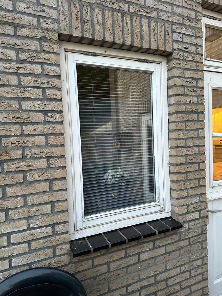 Houten raamkozijn dubbelglas 120x80CM, Raamkozijn, Zo goed als nieuw, Inclusief glas, 75 tot 150 cm