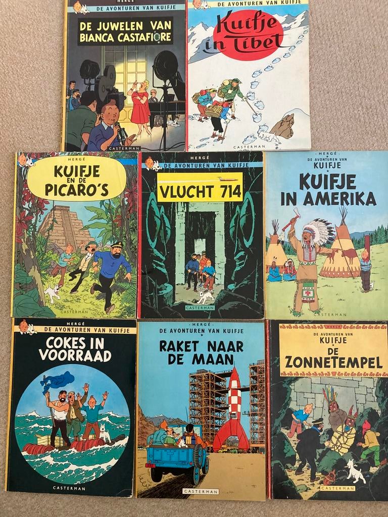 Kuifje, 8 dln.,Sjors & Sjimmie, Marten Toonder, Suske&Wiske.