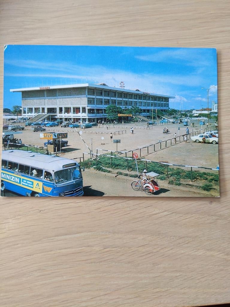 Riksja Pasar Senen Djakarta Mercedes bus, Ophalen of Verzenden, 1960 tot 1980, Ongelopen, Voertuig