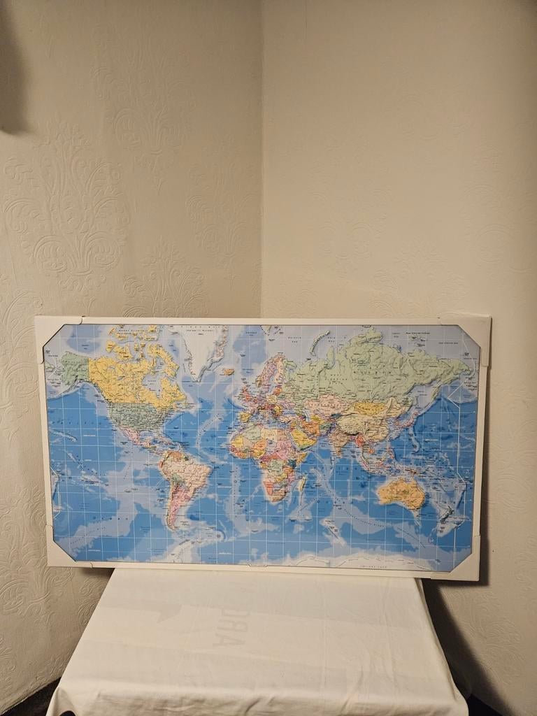 Wereld kaart NIEUWE met verpakking, Ophalen of Verzenden