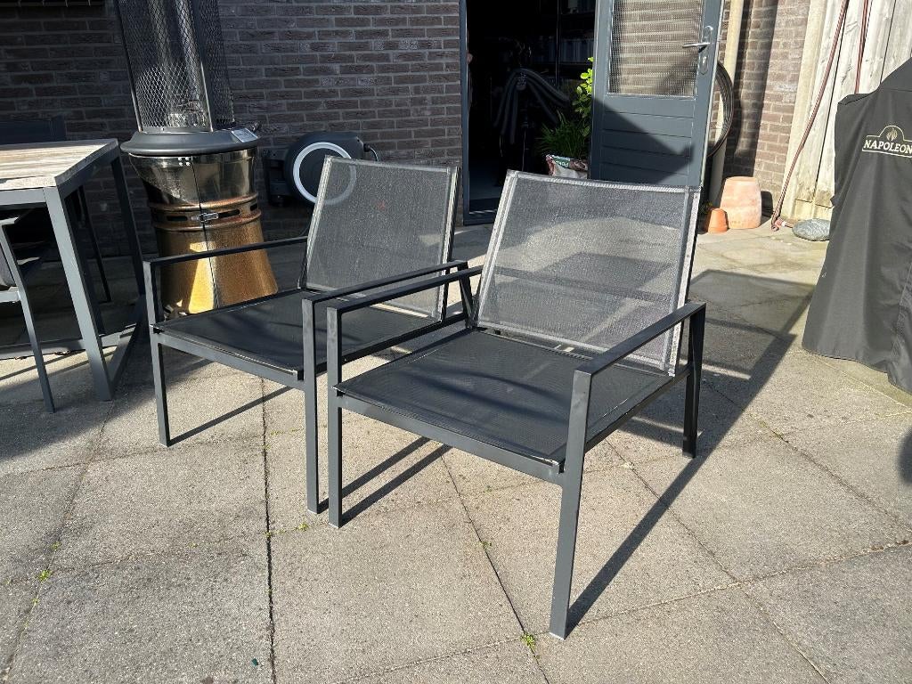 BOREK loungestoelen, Ophalen, Gebruikt, Aluminium, Stapelbaar
