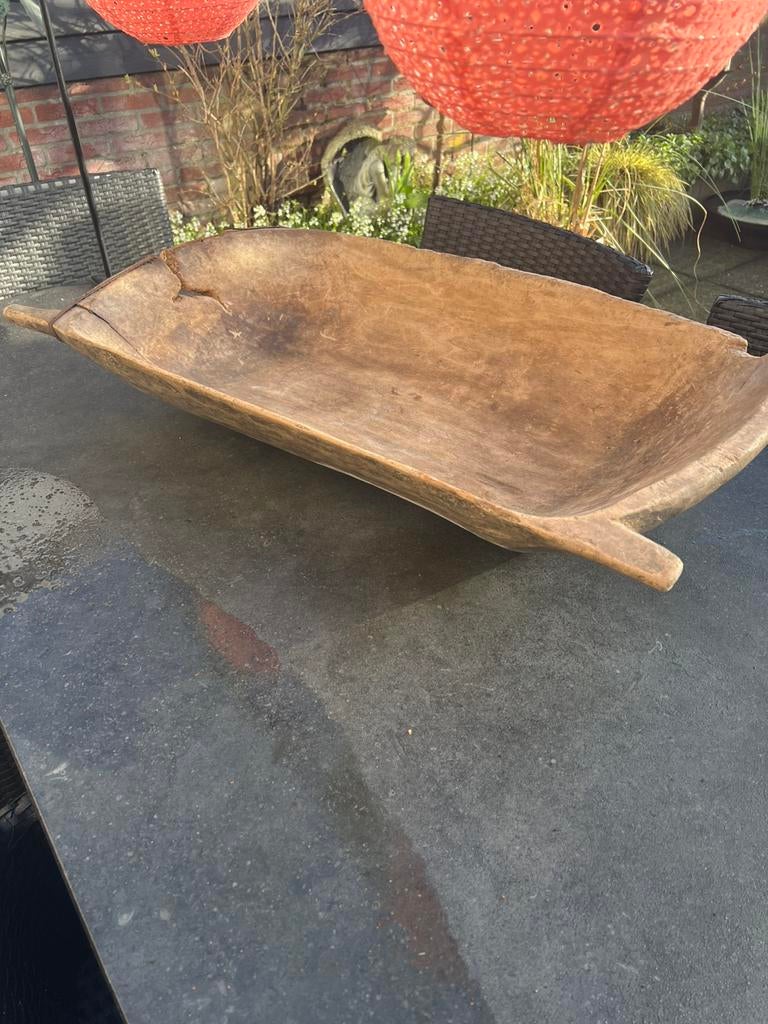 Brocante houten voedertrog, Antiek en Kunst, Curiosa en Brocante, Ophalen