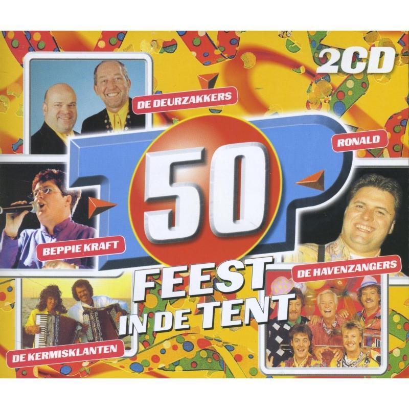 Various - Top 50 Feest In De Tent 2XCD, Cd's en Dvd's, Verzenden, Zo goed als nieuw, Pop