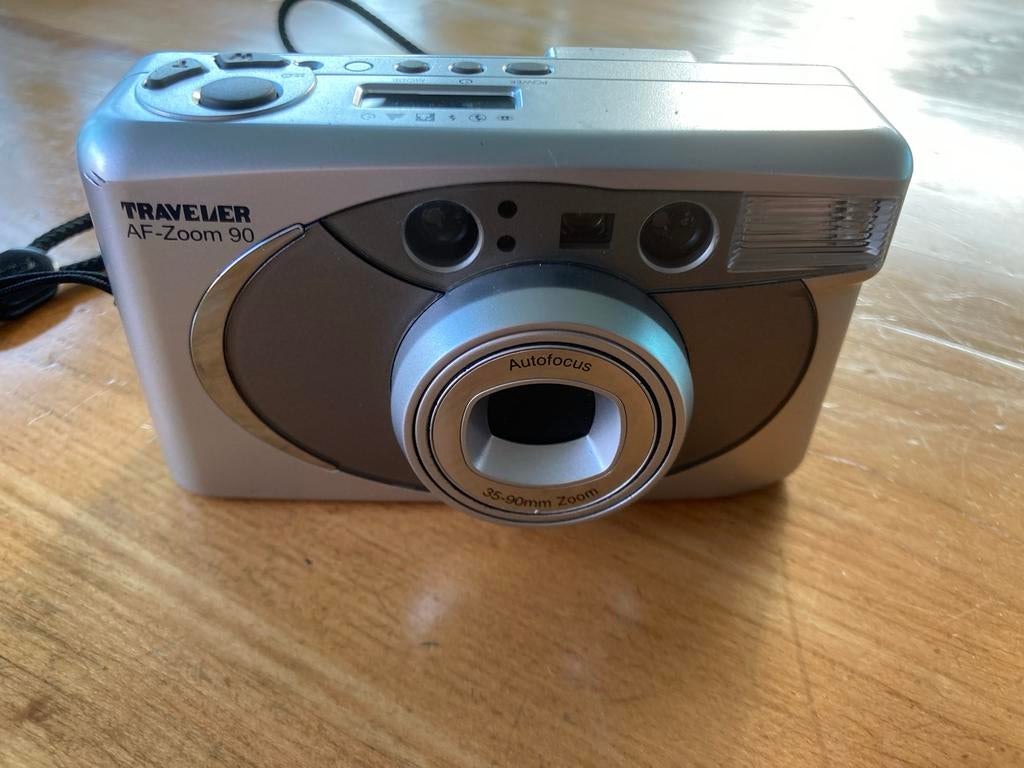 Traveler AF-Zoom 90 Compact Camera - Zilver, Ophalen of Verzenden, Gebruikt, Compact, Overige Merken