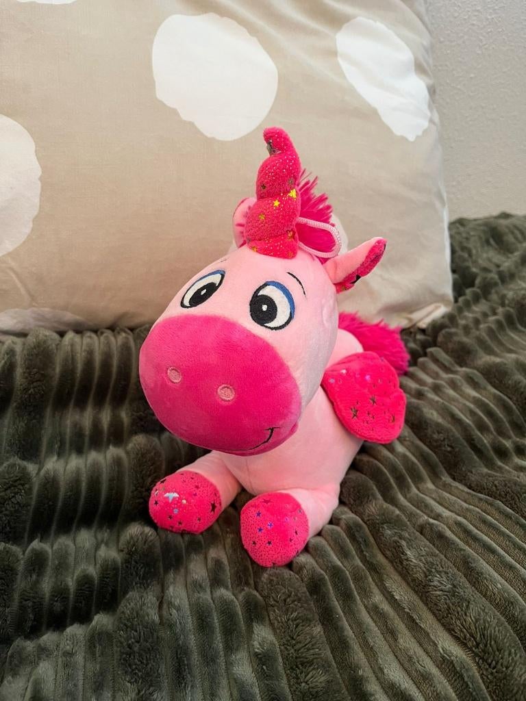 Roze eenhoorn, Kinderen en Baby's, Speelgoed | Knuffels en Pluche, Ophalen of Verzenden, Zo goed als nieuw, Paard