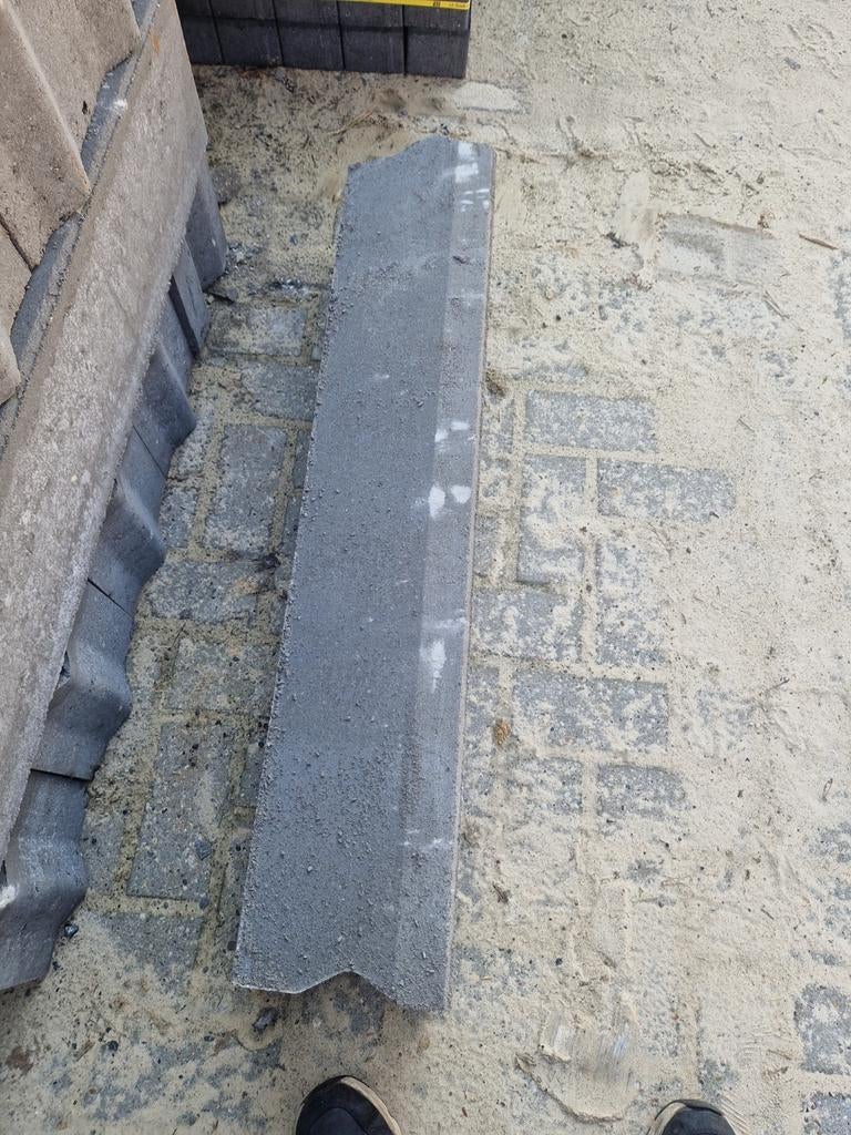 Betonbanden 5x20x20x100 grijs, Tuin en Terras, Tegels en Klinkers, Ophalen, Overige typen, Nieuw, Minder dan 5 m²