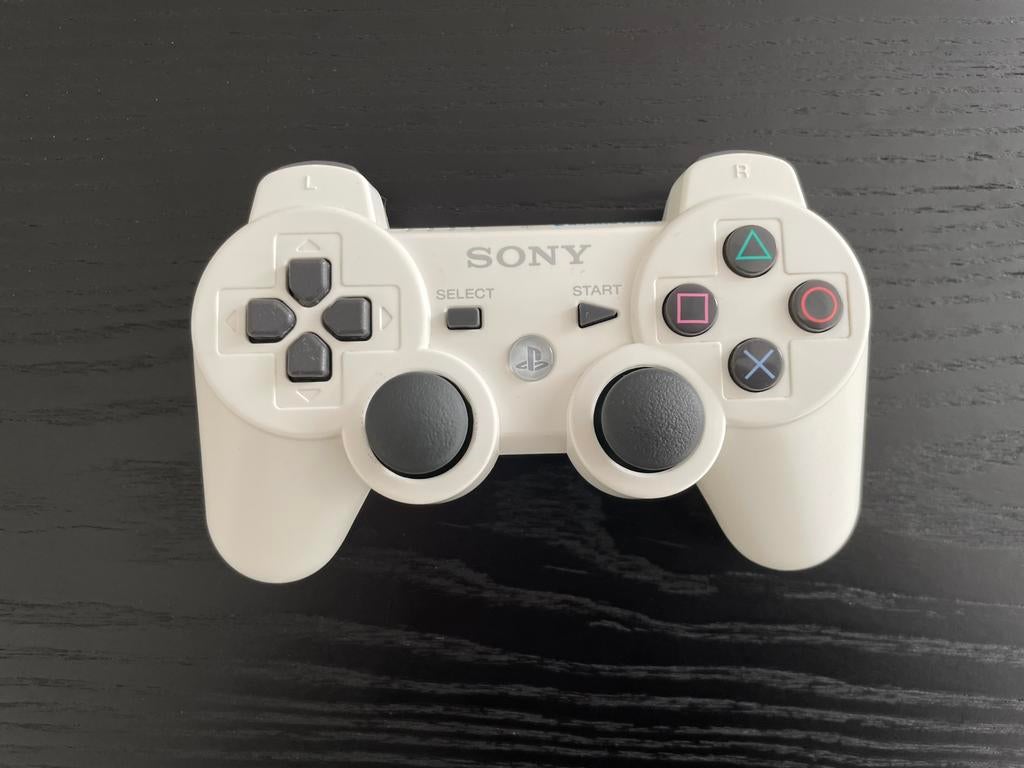 Originele Dualshock 3 controller wit, PlayStation 3, Refurbished, Ophalen of Verzenden, Controller