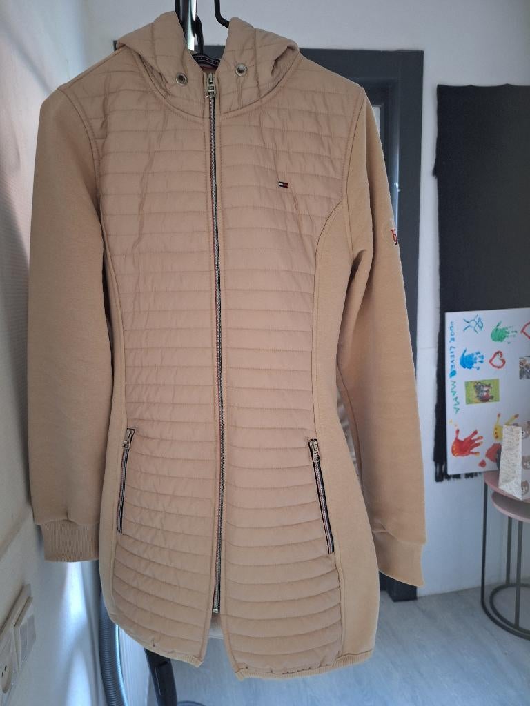 Tommy hilfiger jas, Kleding | Dames, Jassen | Winter, Gedragen, Maat 36 (S), Beige, Ophalen of Verzenden
