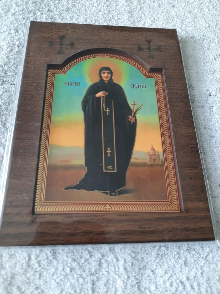 Houten icoon van Sveta Petka - Orthodoxe heilige, Ophalen of Verzenden