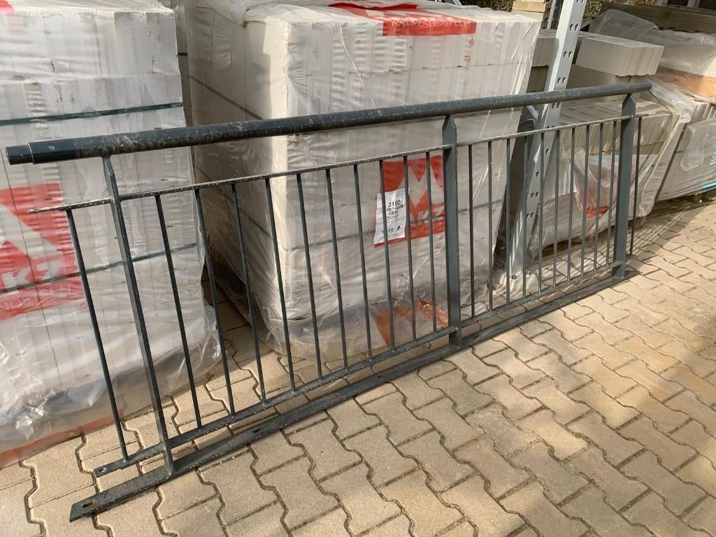 Stalen gepoedercoat hekwerk, Ophalen, Gebruikt, IJzer, Spijlenhekwerk