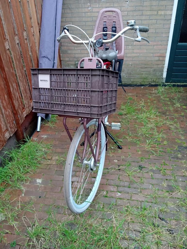 Cortina Mamafiets met zitje en krat - Weinig gebruikt, Ophalen, Gebruikt, Overige merken