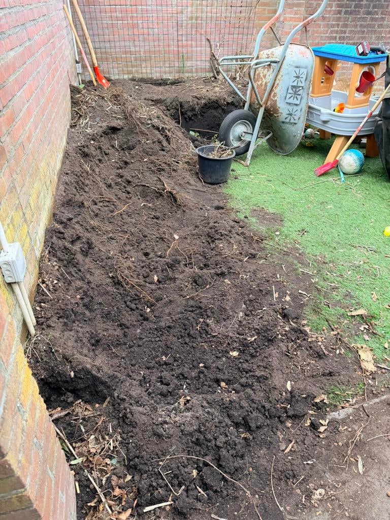Gratis: 1/1,5 m3 tuinaarde/potgrond, Ophalen, Tuinaarde