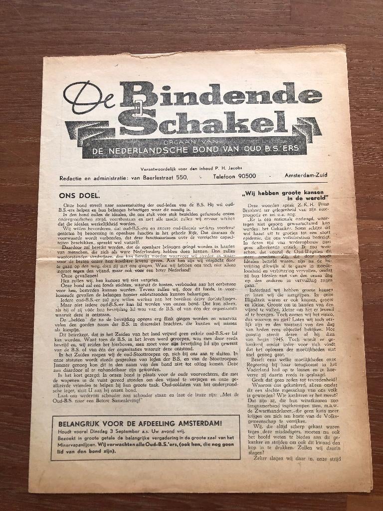Juni (6) 1945 Binnenlandse Strijdkrachten. De Bindende, Boeken, Verzenden, Overige onderwerpen, Tweede Wereldoorlog, Gelezen