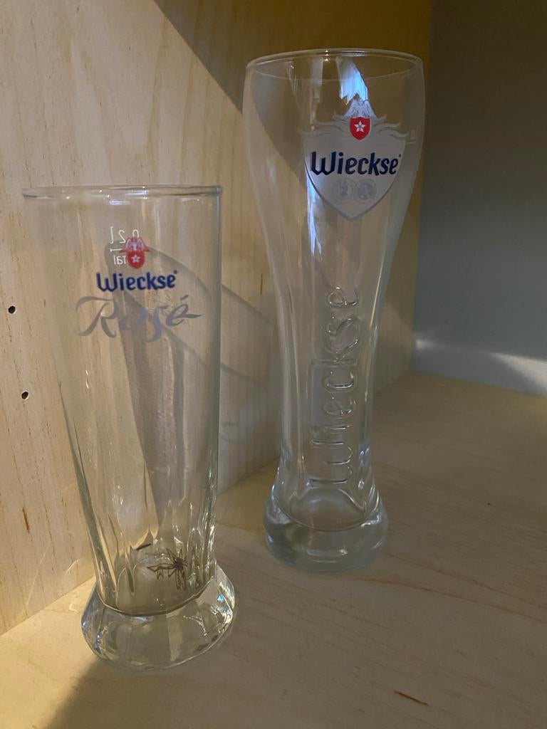 Wieckse Witte Bierglazen - Diverse Modellen, Verzamelen, Biermerken, Ophalen of Verzenden, Zo goed als nieuw, Glas of Glazen, Overige merken