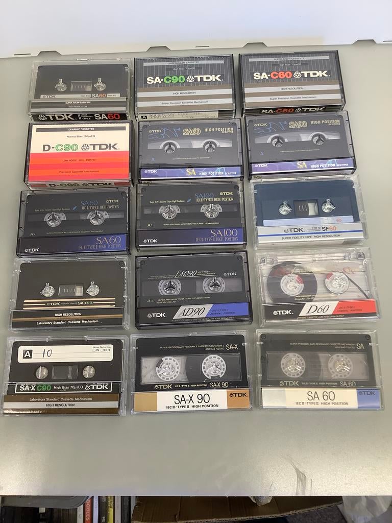 Partijtje gebruikte TDK cassettebandjes., Gebruikt, 2 t/m 25 bandjes, Overige genres, Ophalen of Verzenden
