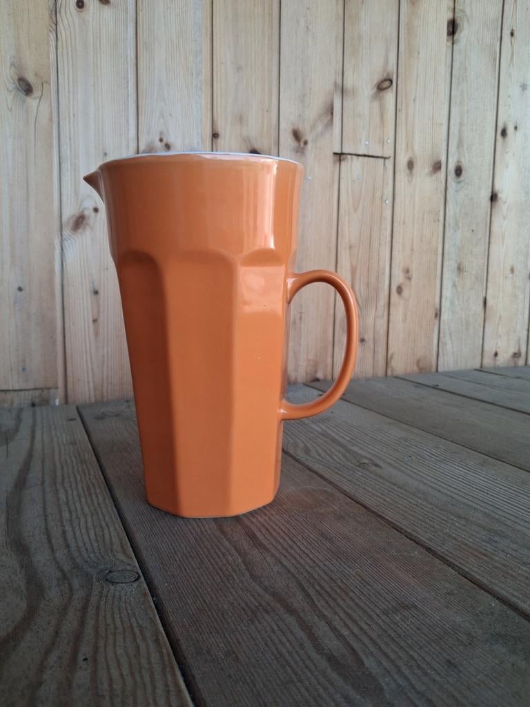 Oranje vintage kan/schenkkan, Ophalen of Verzenden, Gebruikt