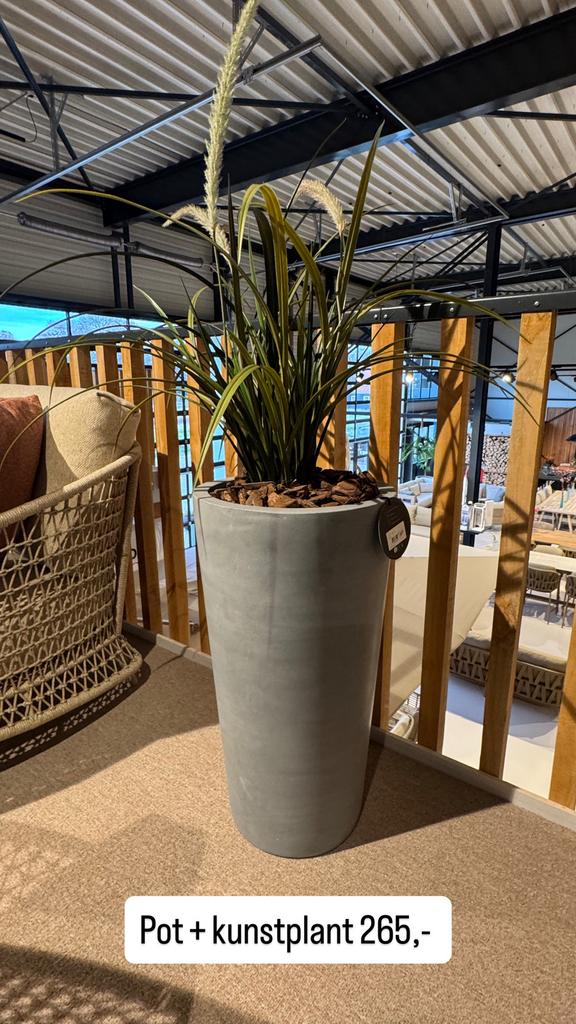 Kunstplant en Kunstboom met pot plantenbak pottenshop, Overige soorten, In pot, Minder dan 100 cm, Groene kamerplant