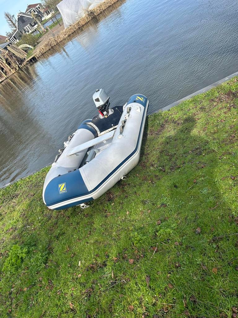 Zodiac rubberboot met buitenboordmotor, Watersport en Boten, Ophalen of Verzenden, Gebruikt