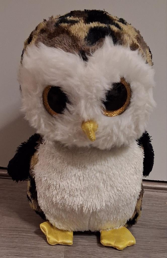 Ty beanie boo uil Owliver 24 cm, Ophalen of Verzenden, Zo goed als nieuw, Overige typen
