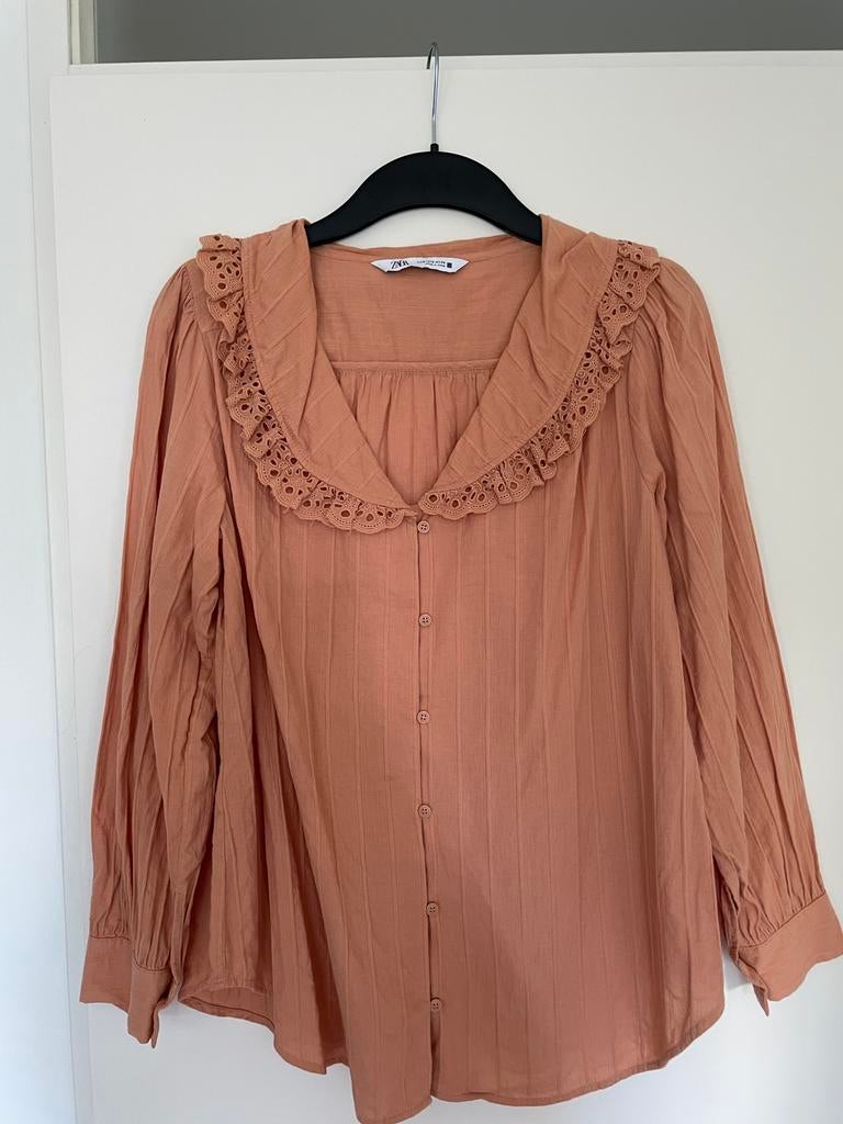 Zalmkleurig blousje van zara maat S, Ophalen of Verzenden, Zo goed als nieuw, Maat 36 (S), Roze